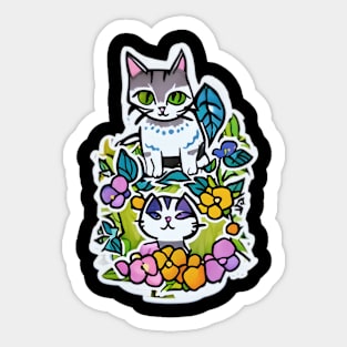 vintage-cat Sticker